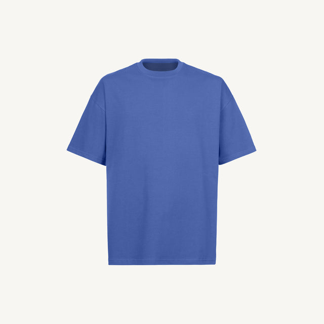 Cobalt Blue Oversized Tee Mockups.