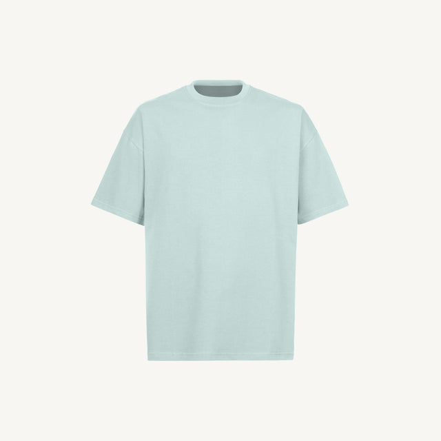 Cold Blue Oversized Tee Mockups.