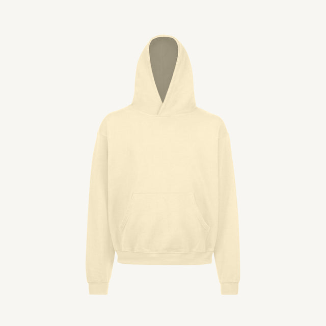 Cream Oversized Hoodie Mockups.