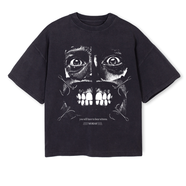FACE  Vintage Black Oversized Boxy Tee.