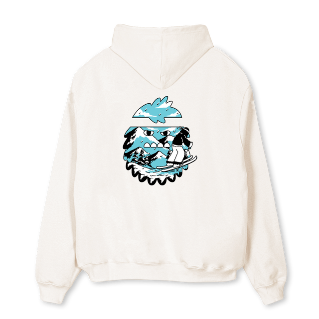 BFKSKI Vintage White Oversized Hoodie.