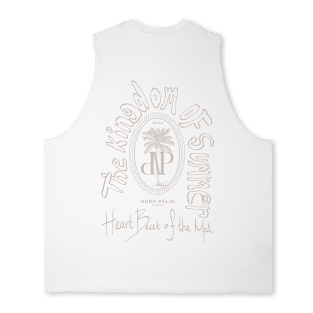 WHITEKINGDOMOFSUMMER Bright white Oversized Vest.