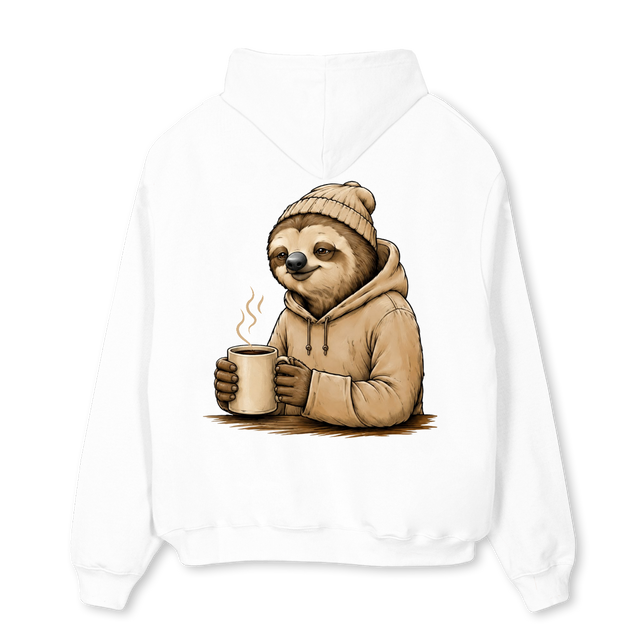 SWEATSLOTH INVERNO White Oversized Hoodie.