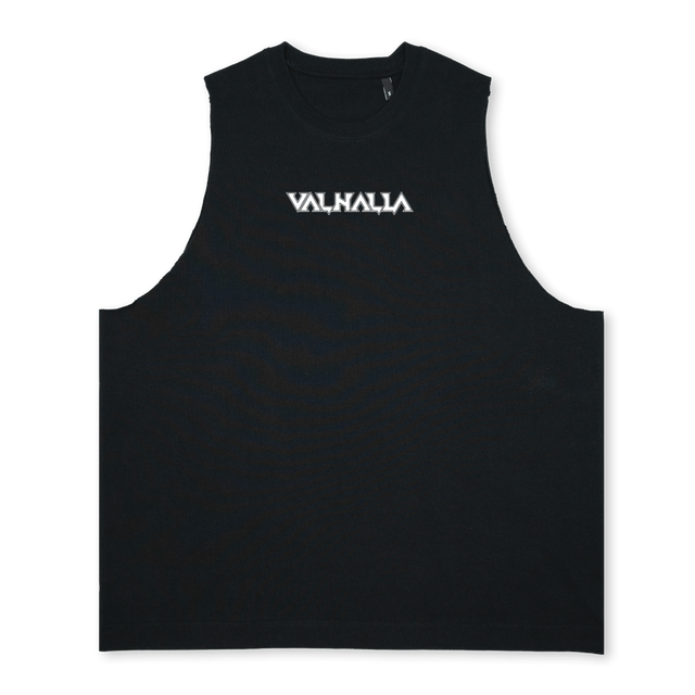 VALHALLA Deep Black Oversized Vest.