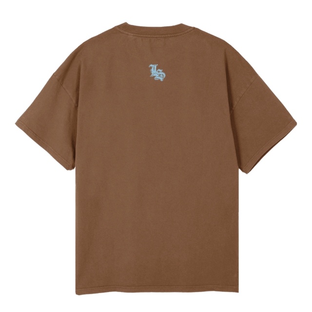 CHAINLS Vintage Tan Oversized Tee.