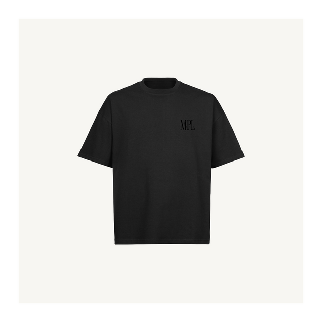 EmbroiderBoxy Black Oversized Boxy Tee.