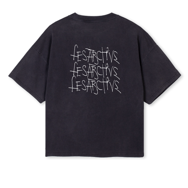LESARCHIEVE Vintage Black Oversized Boxy Tee.