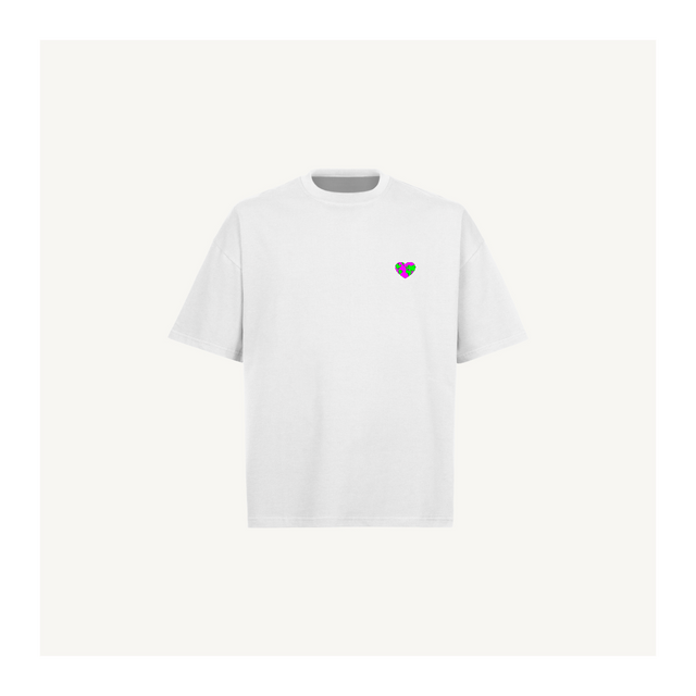 classic1 White Oversized Boxy Tee.