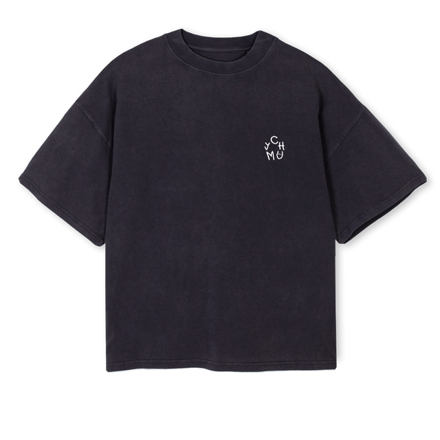 SAMPLERIDETWO Vintage Black Oversized Boxy Tee.