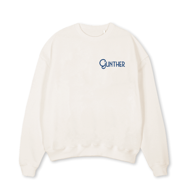 SWEATGROOM Vintage White Oversized Crewneck Sweater.