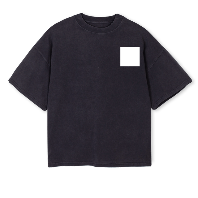 TIGRETIBETD Vintage Black Oversized Boxy Tee.