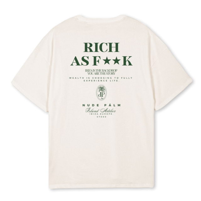 RICHASFUCKGREENT Vintage White Oversized Tee.