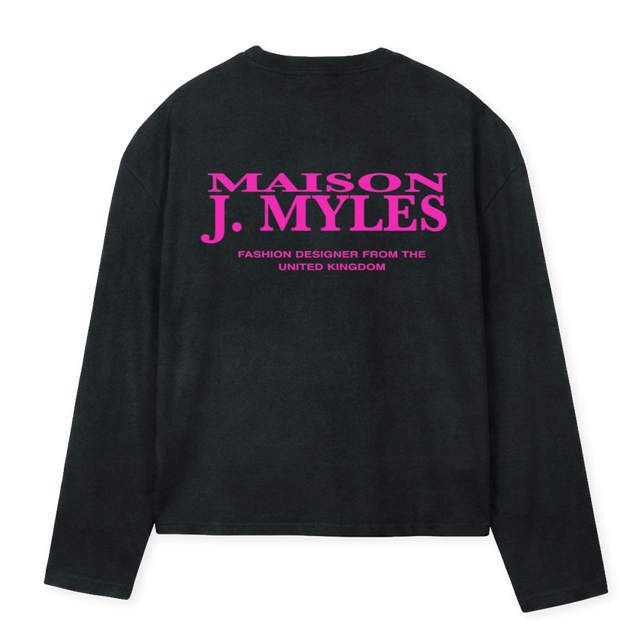 MJM  Vintage Black Oversized Boxy LS Tee.