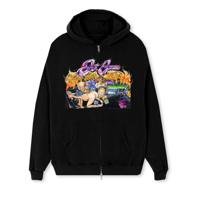 JXX SXXXXXX Black Regular Zipped Hoodie.