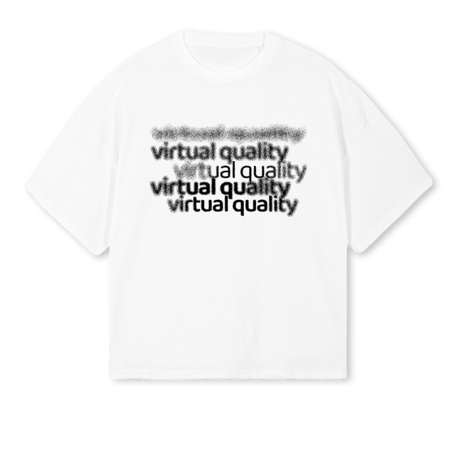 VQ GRAIN White Oversized Boxy Tee.