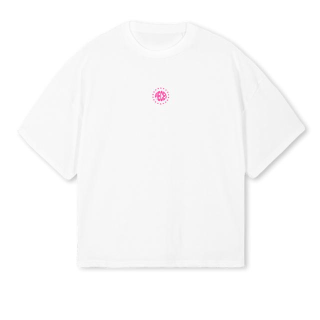 AMIINLOVESS White Oversized Boxy Tee.