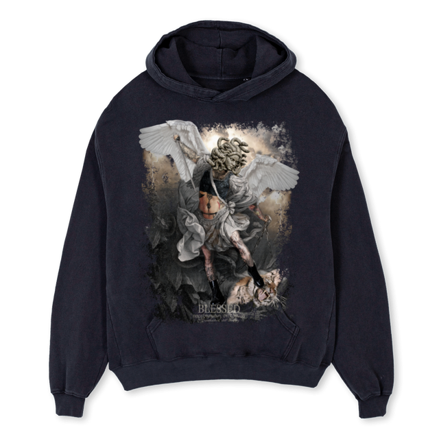 MISUNDERSTOOD Vintage Black Oversized Hoodie.