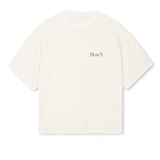 SAMPLQ Vintage White Oversized Boxy Tee.
