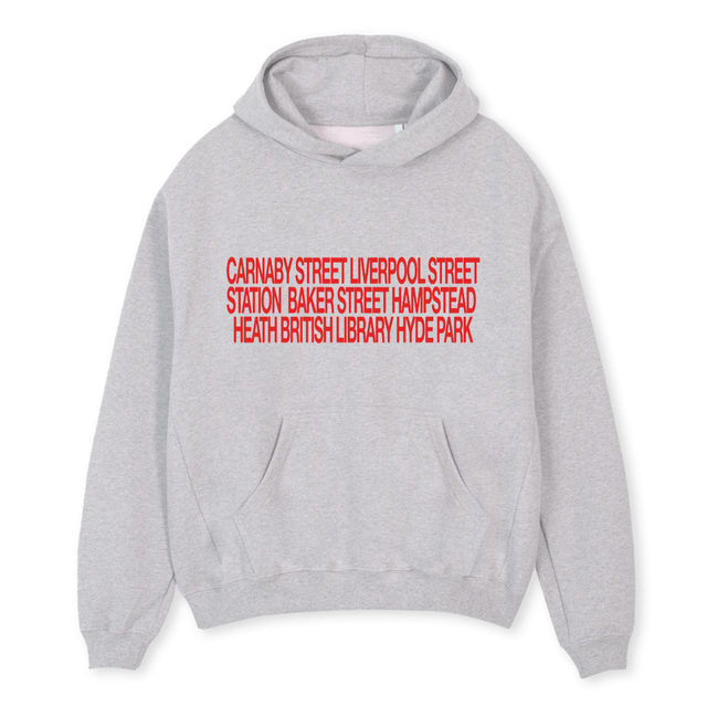 CRUISINGHOODIEGREY Light Grey Marl Oversized Hoodie.