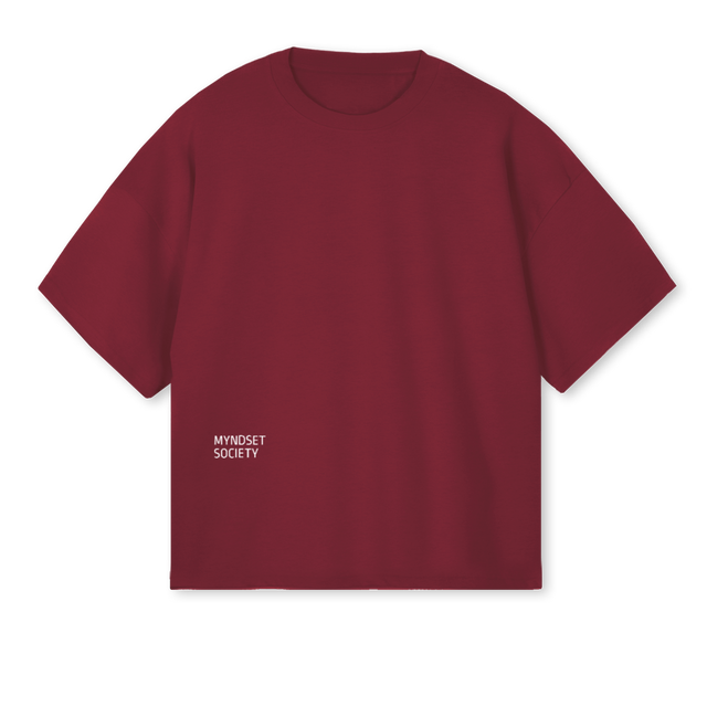 MCV Burgundy Oversized Boxy Tee.