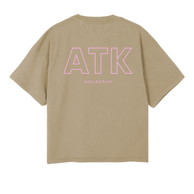 VINTAGEDUNEPINK Vintage Dune Oversized Boxy Tee.