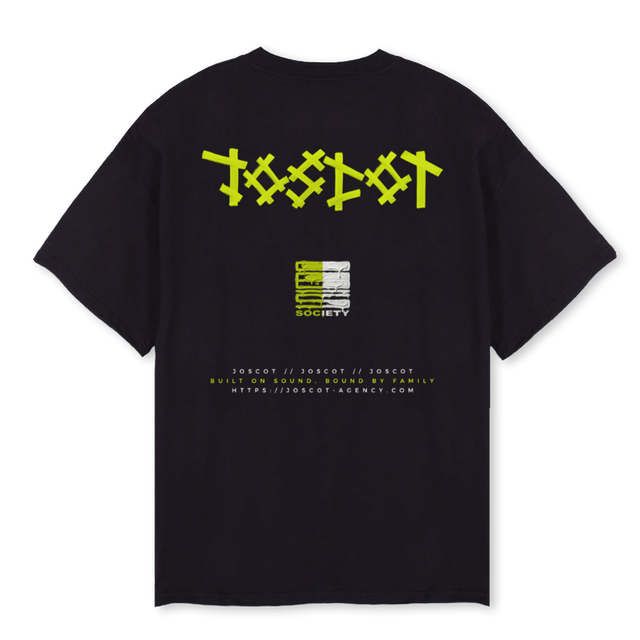 JOSCOTONE Black Oversized Tee.