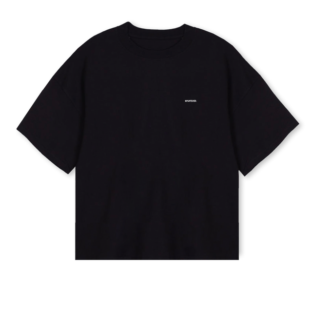 WHATEVER Black Oversized Boxy Tee.