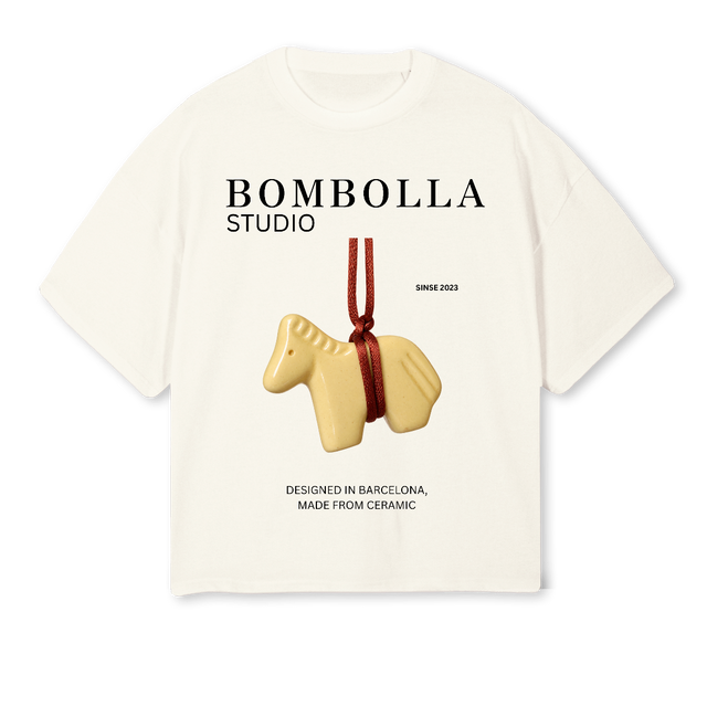YH  Cream Oversized Boxy Tee.