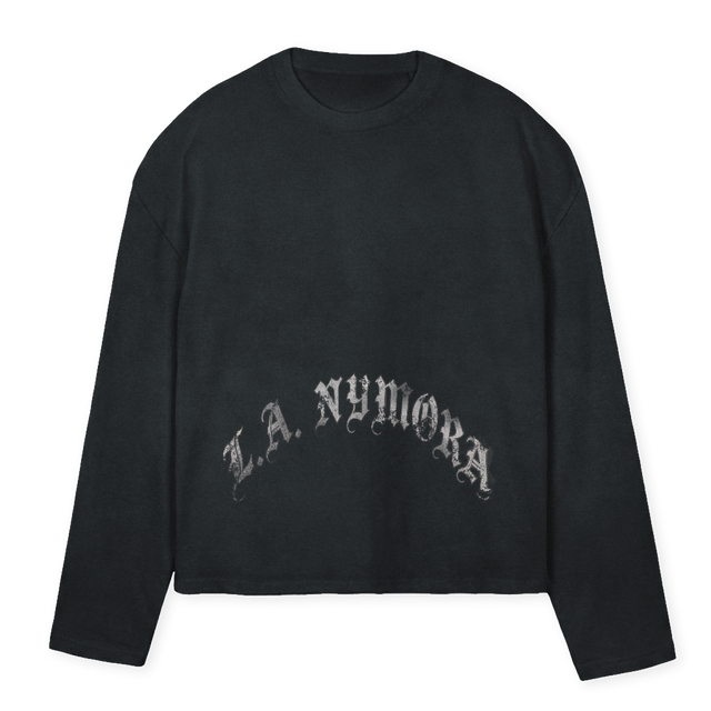 AAAALSVB Vintage Black Oversized Boxy LS Tee.