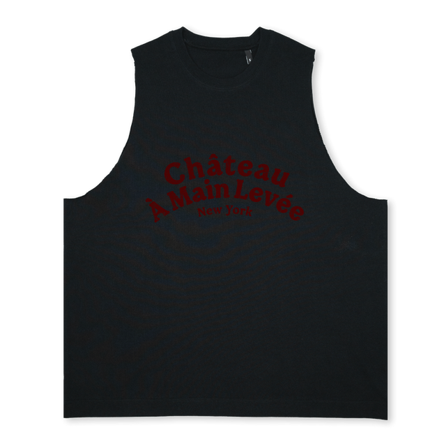 CHATEAULEVEETANK Deep Black Oversized Vest.