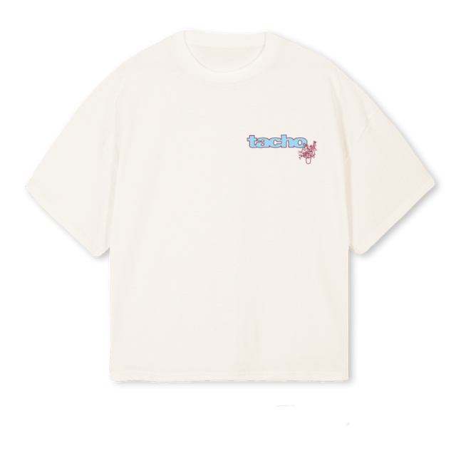WOHNZIMMER Vintage White Oversized Boxy Tee.