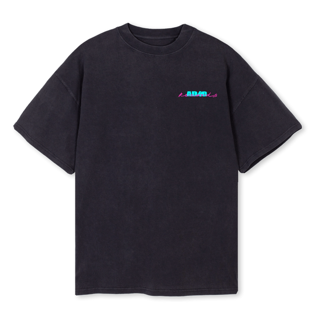 ADHDXAGNOSTICVBOTS Vintage Black Oversized Tee.