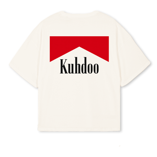 KMC Vintage White Oversized Boxy Tee.