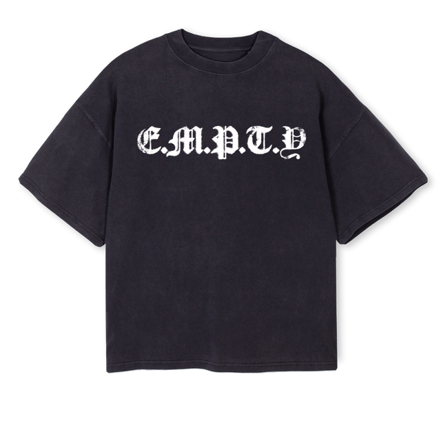 OLDENGLISH Vintage Black Oversized Boxy Tee.