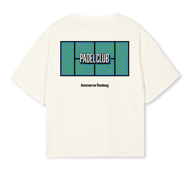 PADEL II Cream Oversized Boxy Tee.