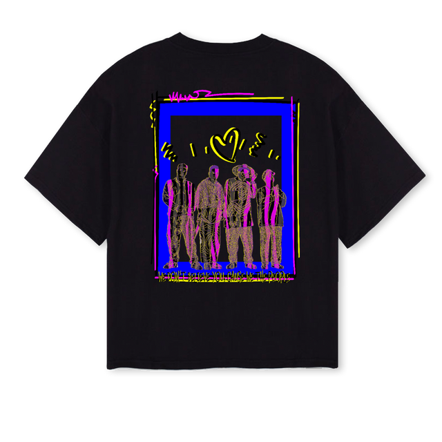 ADWLOVELYBOX Black Oversized Boxy Tee.