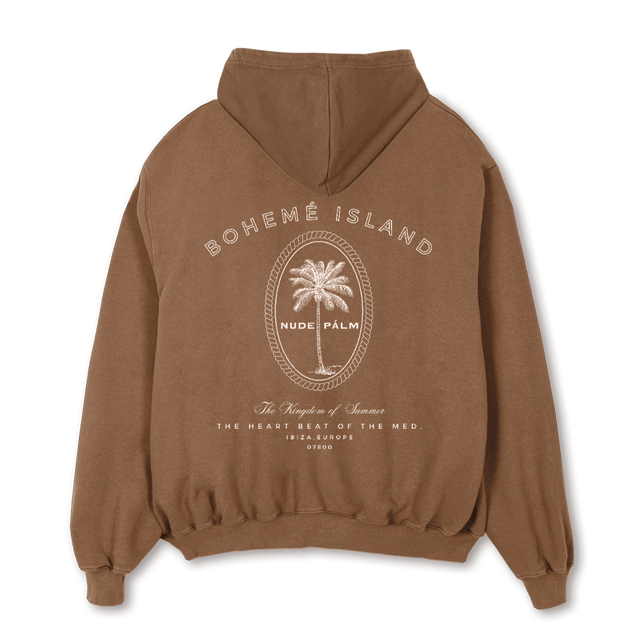 BOHEMEISLANDHOODYTAN Vintage Tan Oversized Hoodie.