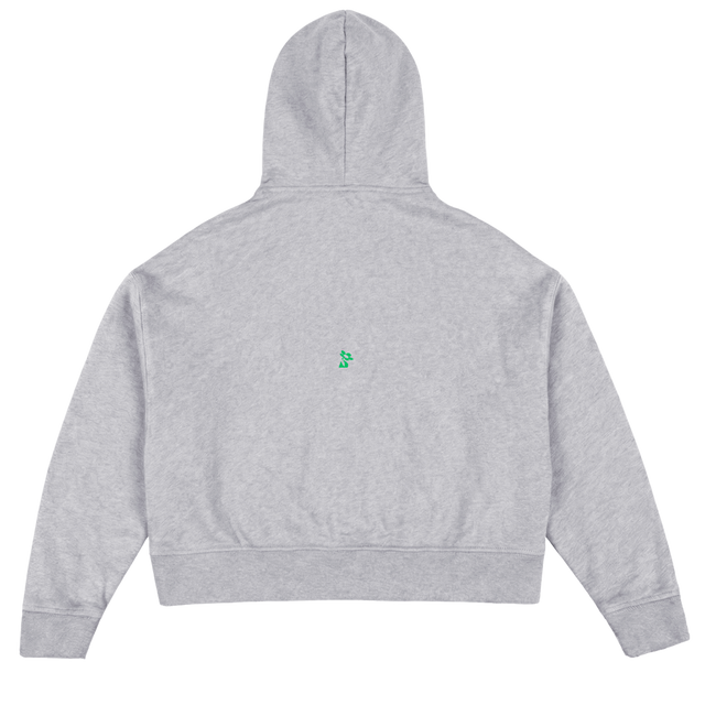 SANTAONEHOODIE_LGGREEN Light Grey Marl Oversized Boxy Hoodie.