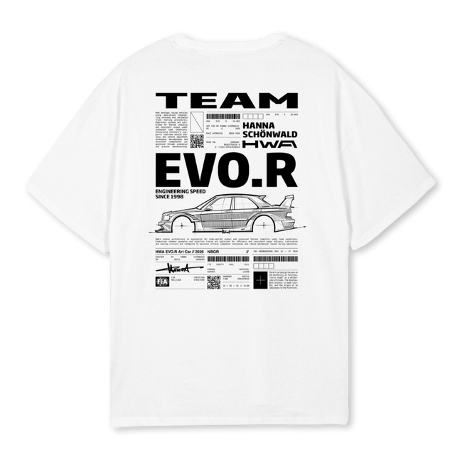 HWA TEAM White Oversized Tee.