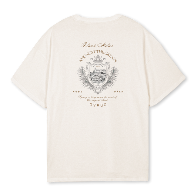 IBIZADALTVILLAGREATS Vintage White Oversized Tee.