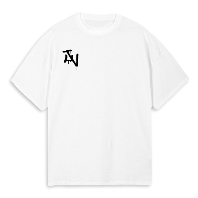 VANDALSTAGWHITE White Oversized Tee.