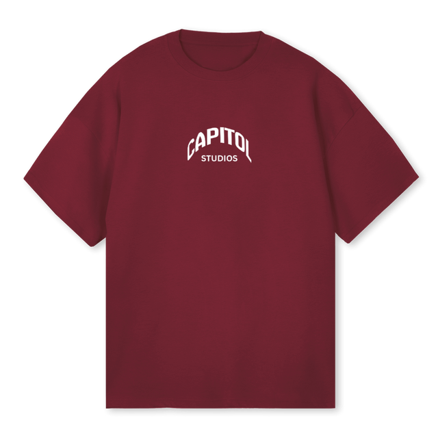 NOTFOREVERYONE Burgundy Oversized Tee.