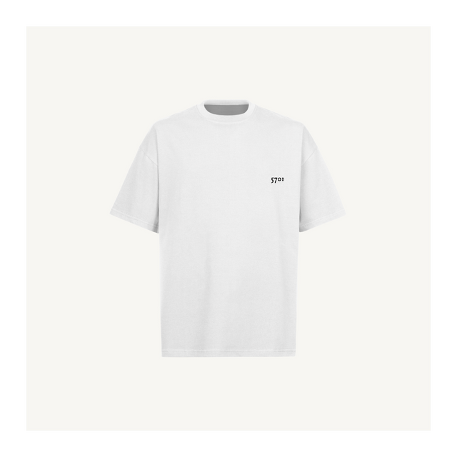 5701collections-logo White Oversized Tee.