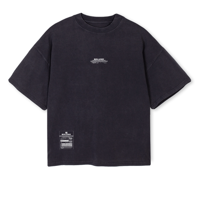 HALUNK INDUSTRIE  Vintage Black Oversized Boxy Tee.