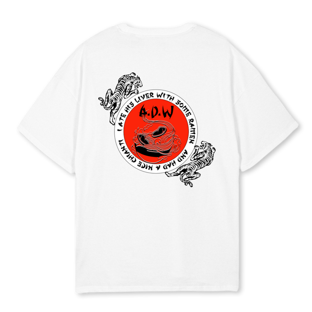 ADWLIVER White Oversized Tee.