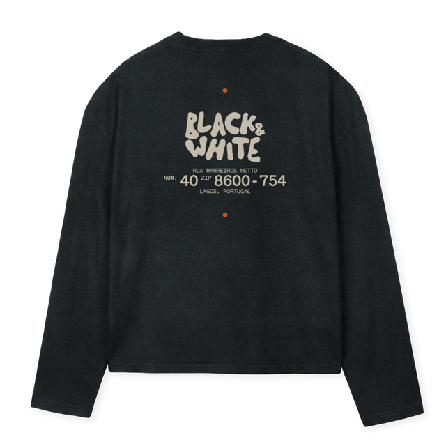 BLAC Vintage Black Oversized Boxy LS Tee.