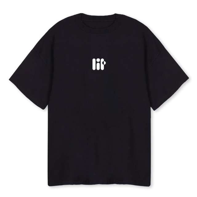 CINEGEARTEEL Black Oversized Tee.