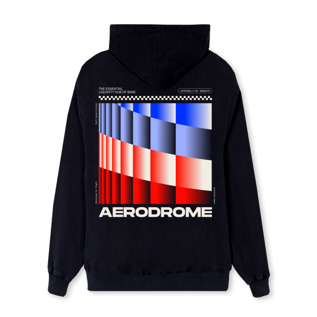 AERO HOODBLKGRADIENT Black Regular Hoodie.