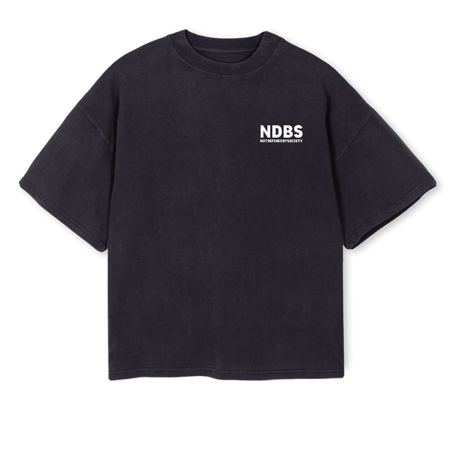 NDBS Vintage Black Oversized Boxy Tee.