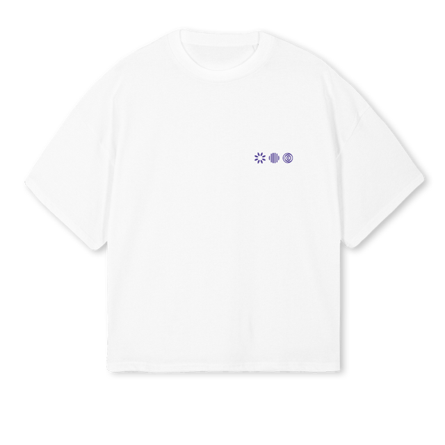 RNDTSHIRTM White Oversized Boxy Tee.